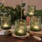 Glass Candle Jars Set of 8 for Making Candles (Green) 2.75"L x 2.75"W x 3.2"H